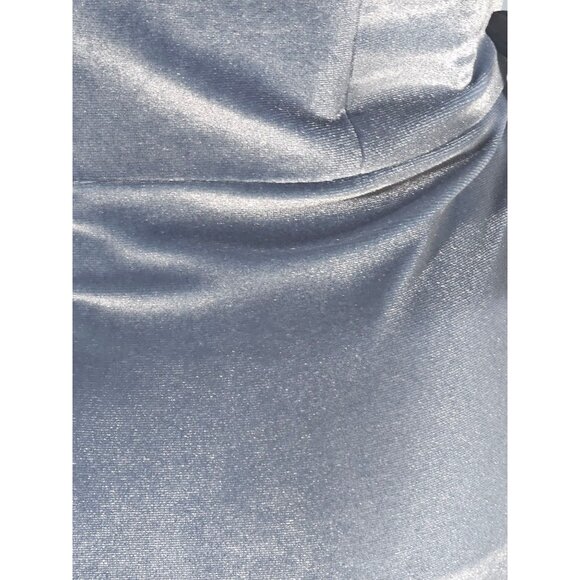 NWOT Slate Stretch Velvet Multi-Strap Maxi Formal Dress - Mori Lee - Picture 8 of 9